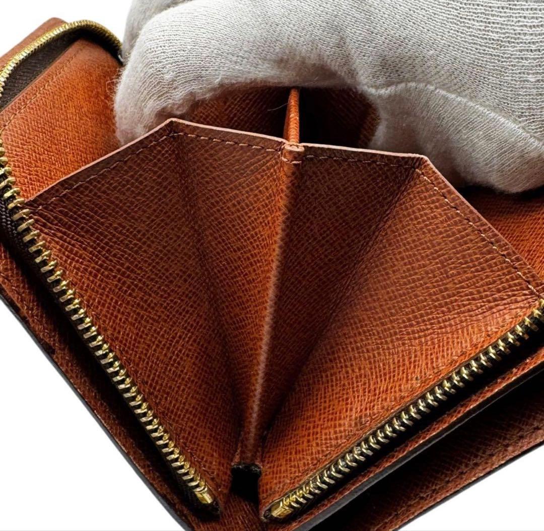S級極美品★LOUIS VUITTON コンパクト ジップ モノグラム 折り財布