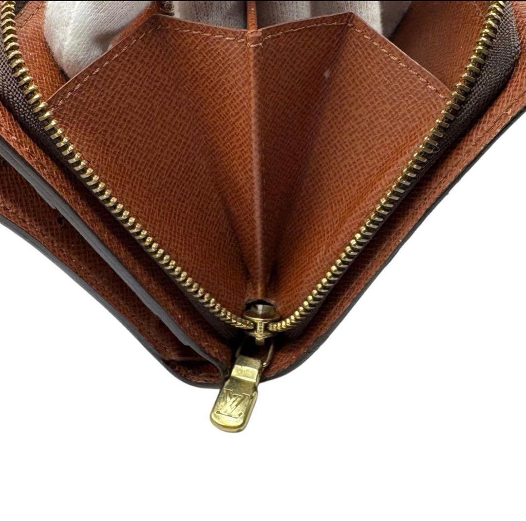 S級極美品★LOUIS VUITTON コンパクト ジップ モノグラム 折り財布