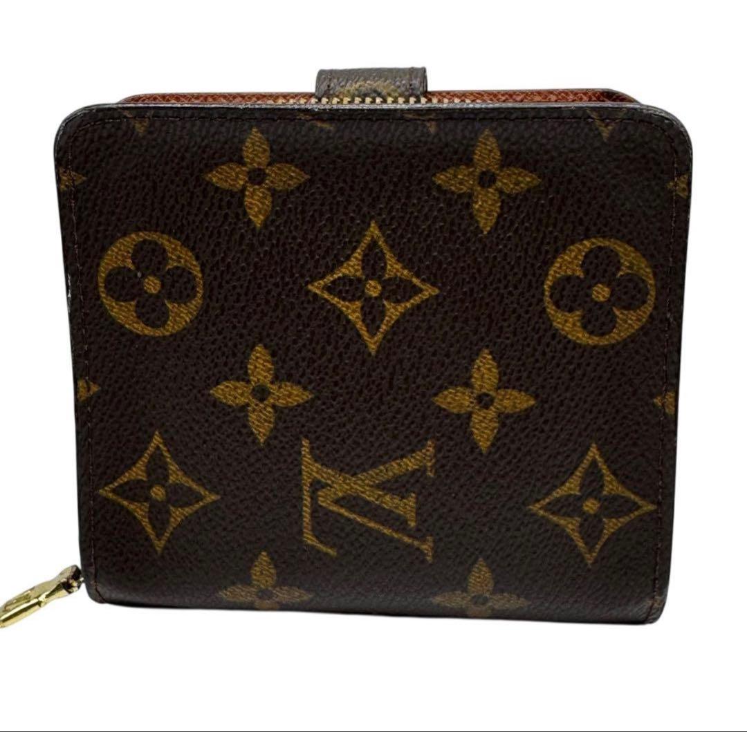 S級極美品★LOUIS VUITTON コンパクト ジップ モノグラム 折り財布