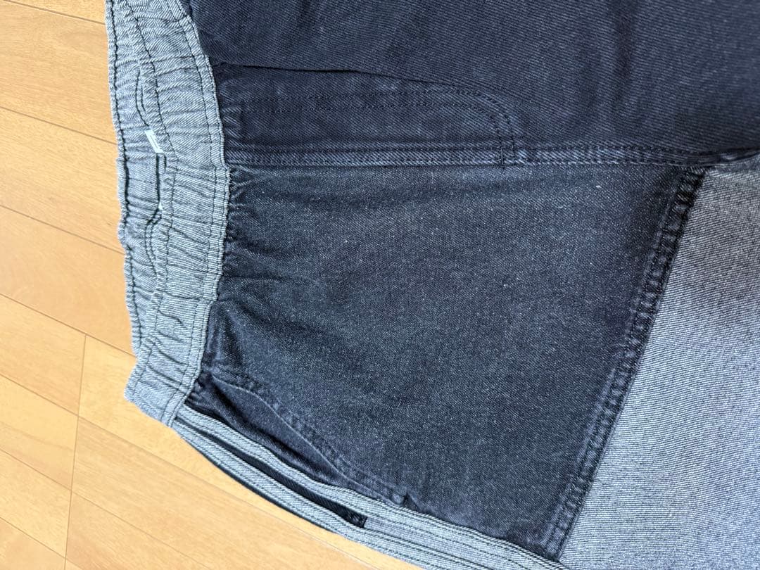 adidas パッチワークデニムパンツ