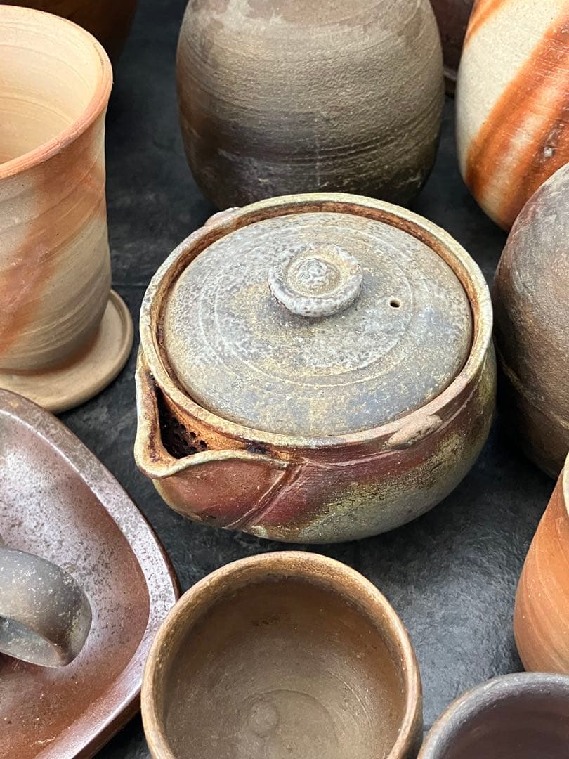備前焼 おまとめセット 花瓶 壺 湯呑み お皿 陶器　お猪口　ぐい呑み