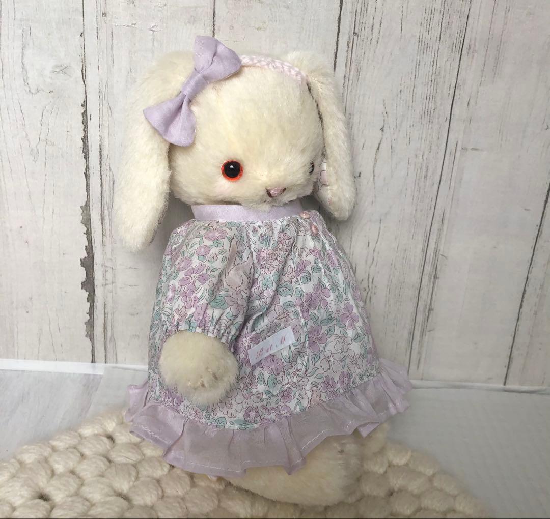 ハンドメイド　花耳ロップちゃん　フリルワンピース