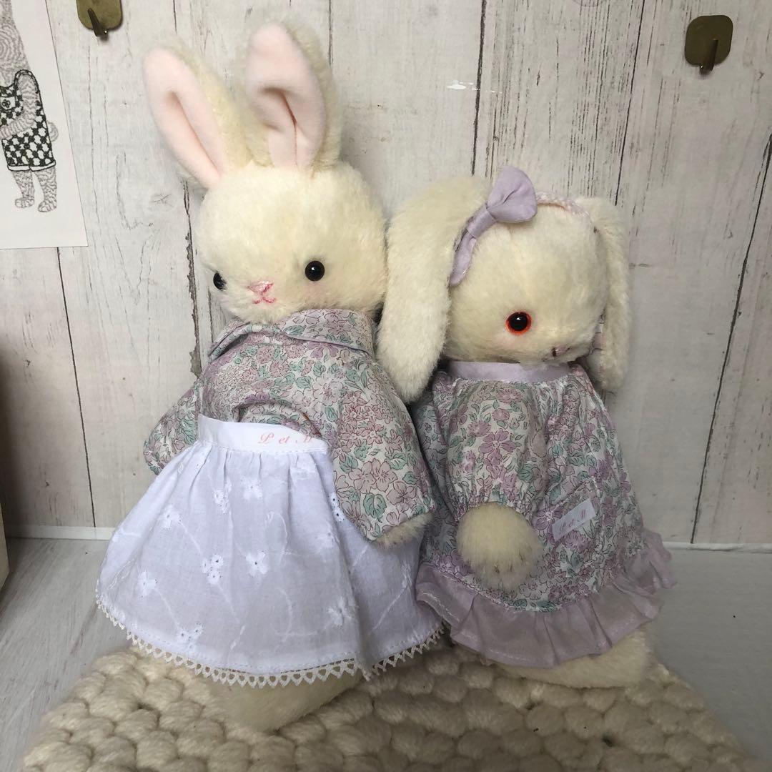 ハンドメイド　花耳ロップちゃん　フリルワンピース