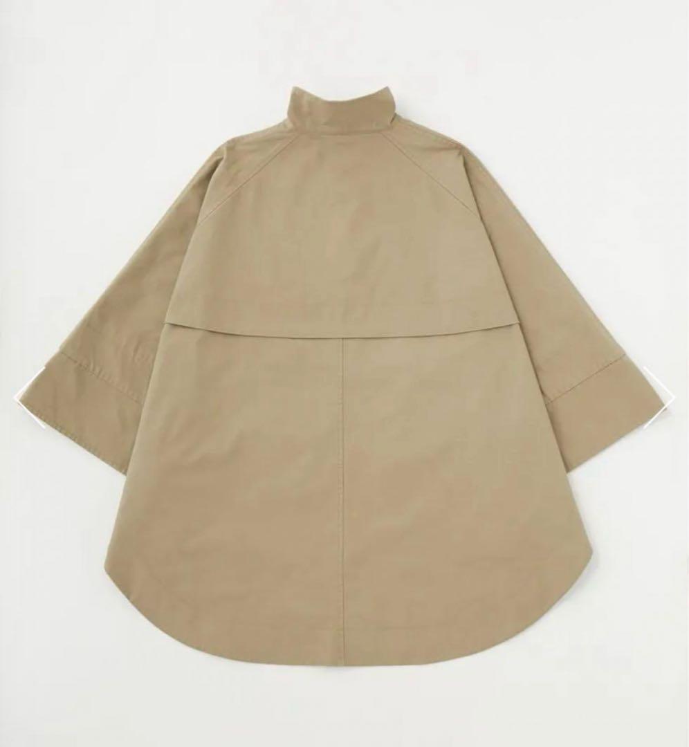 MOUSSY ミリタリーポンチョコート ベージュ