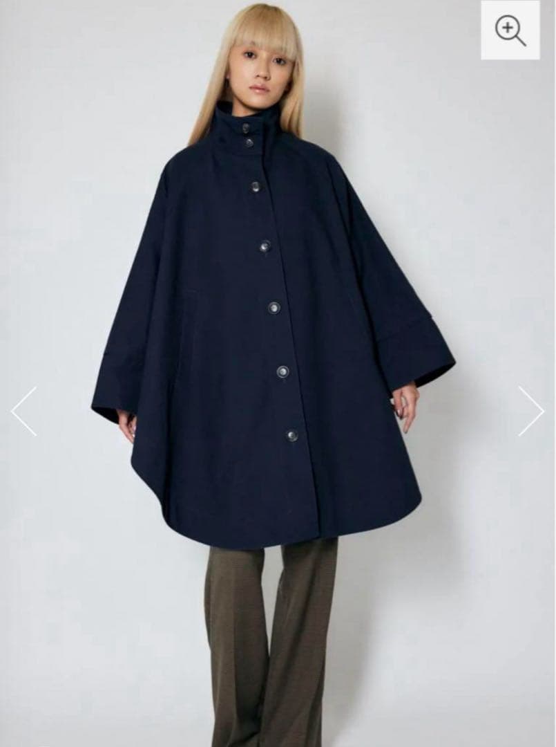 MOUSSY ミリタリーポンチョコート ベージュ