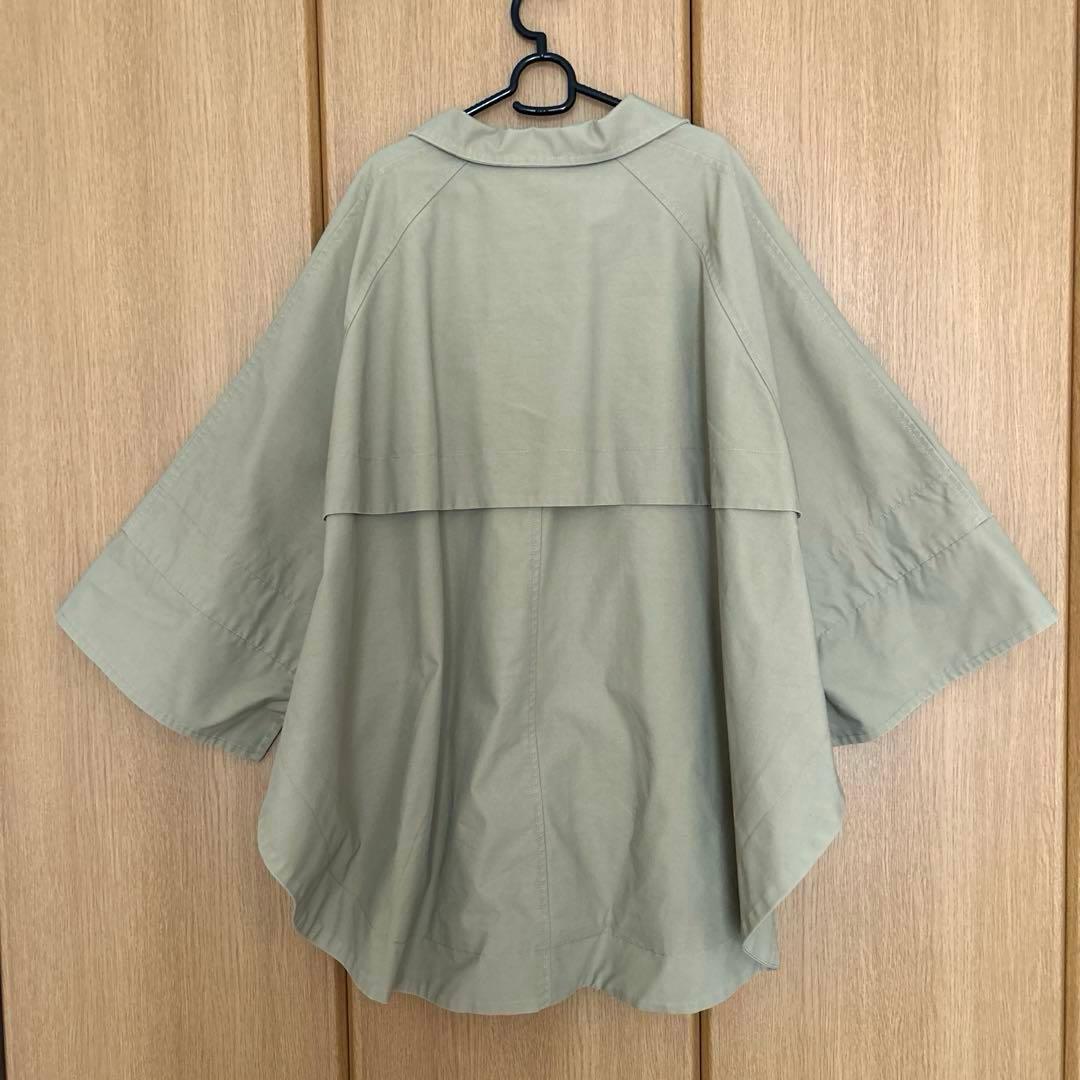 MOUSSY ミリタリーポンチョコート ベージュ