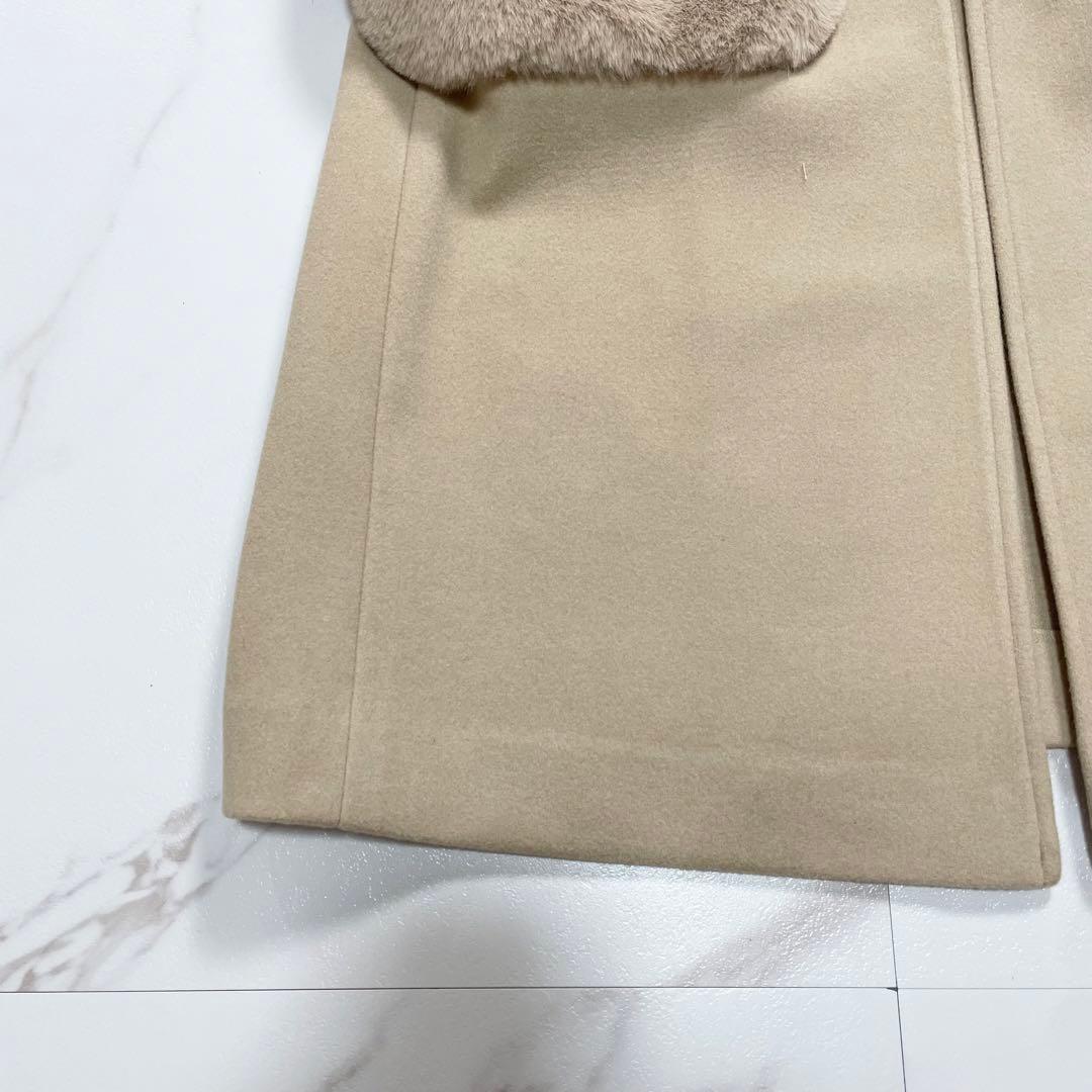 未使用級✨24AW NEMIKA ノーカラーコート ファーポケット 近年モデル