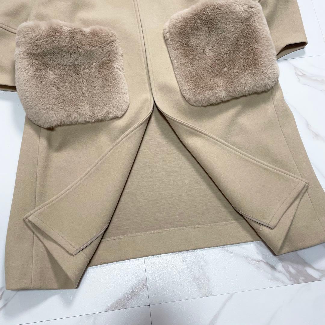 未使用級✨24AW NEMIKA ノーカラーコート ファーポケット 近年モデル