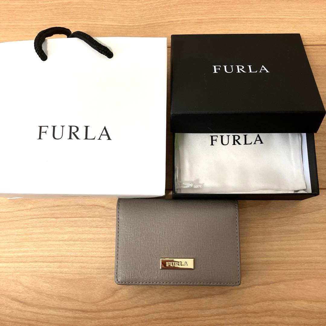 FURLA ベージュ レザー 名刺入れ　新品未使用