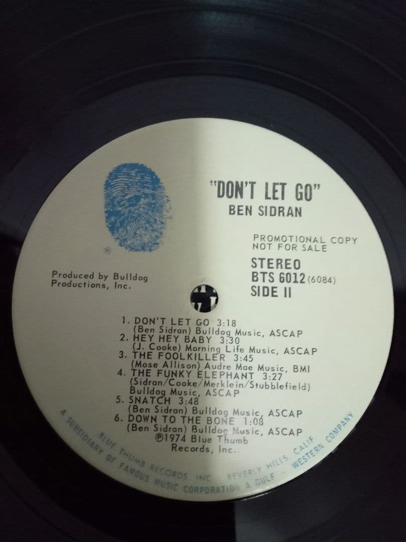 Ben Sidran　フリーソウル　レアグルーヴ　JAZZ FUNK AOR