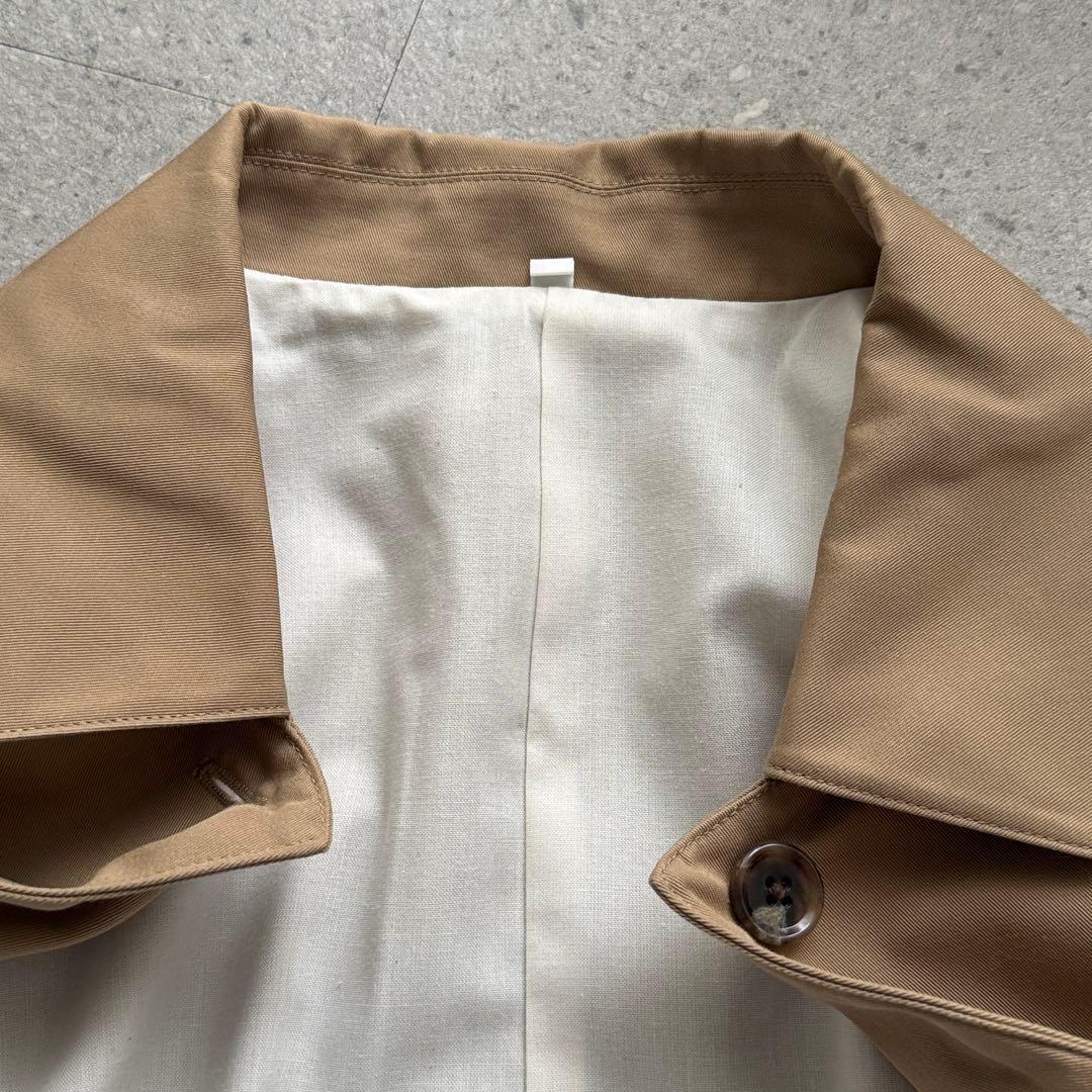 【美品/送料込】無印良品｜ステンカラーハーフコート(L)｜ベージュ