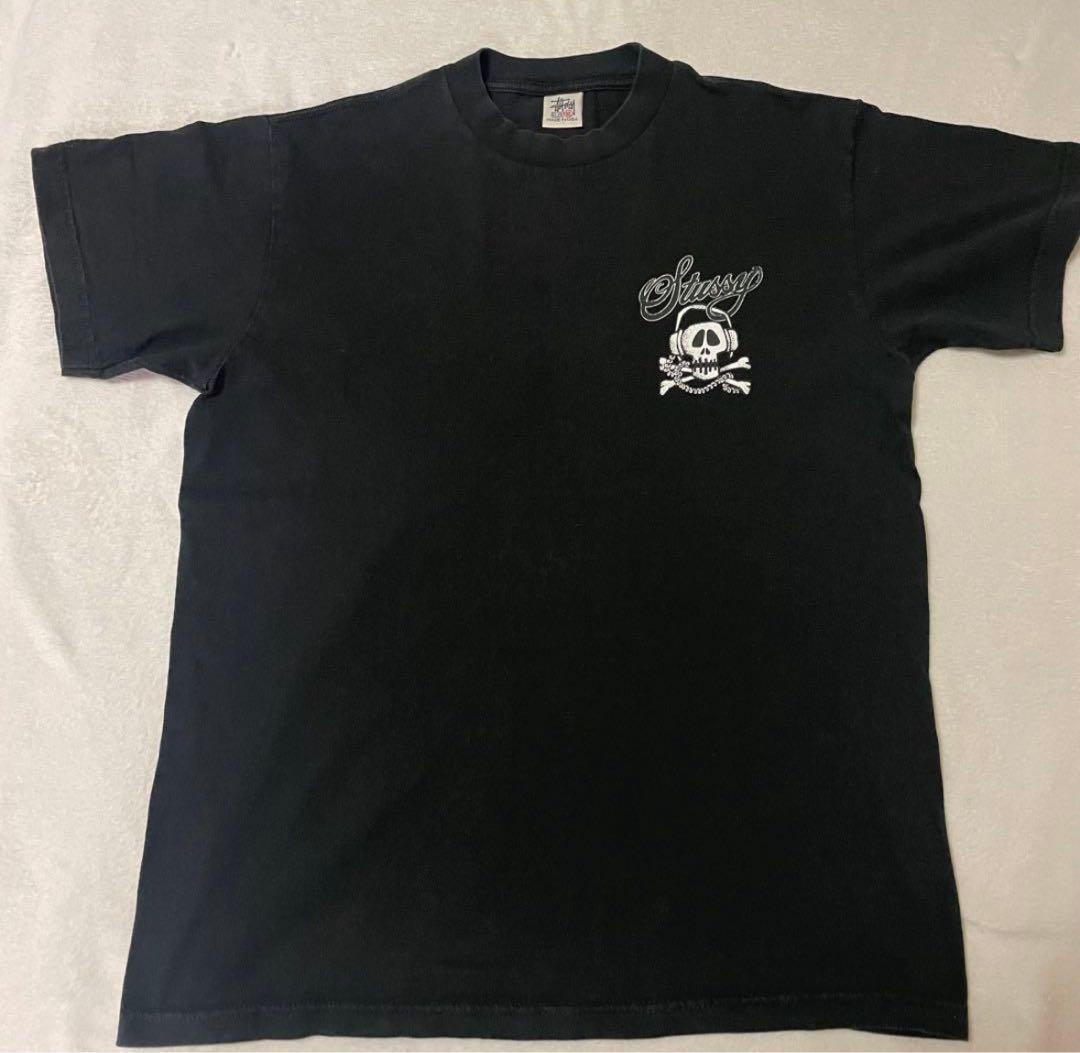 D*K様 USA製 STUSSY ステューシー スカル Tシャツ XL 黒 バッ