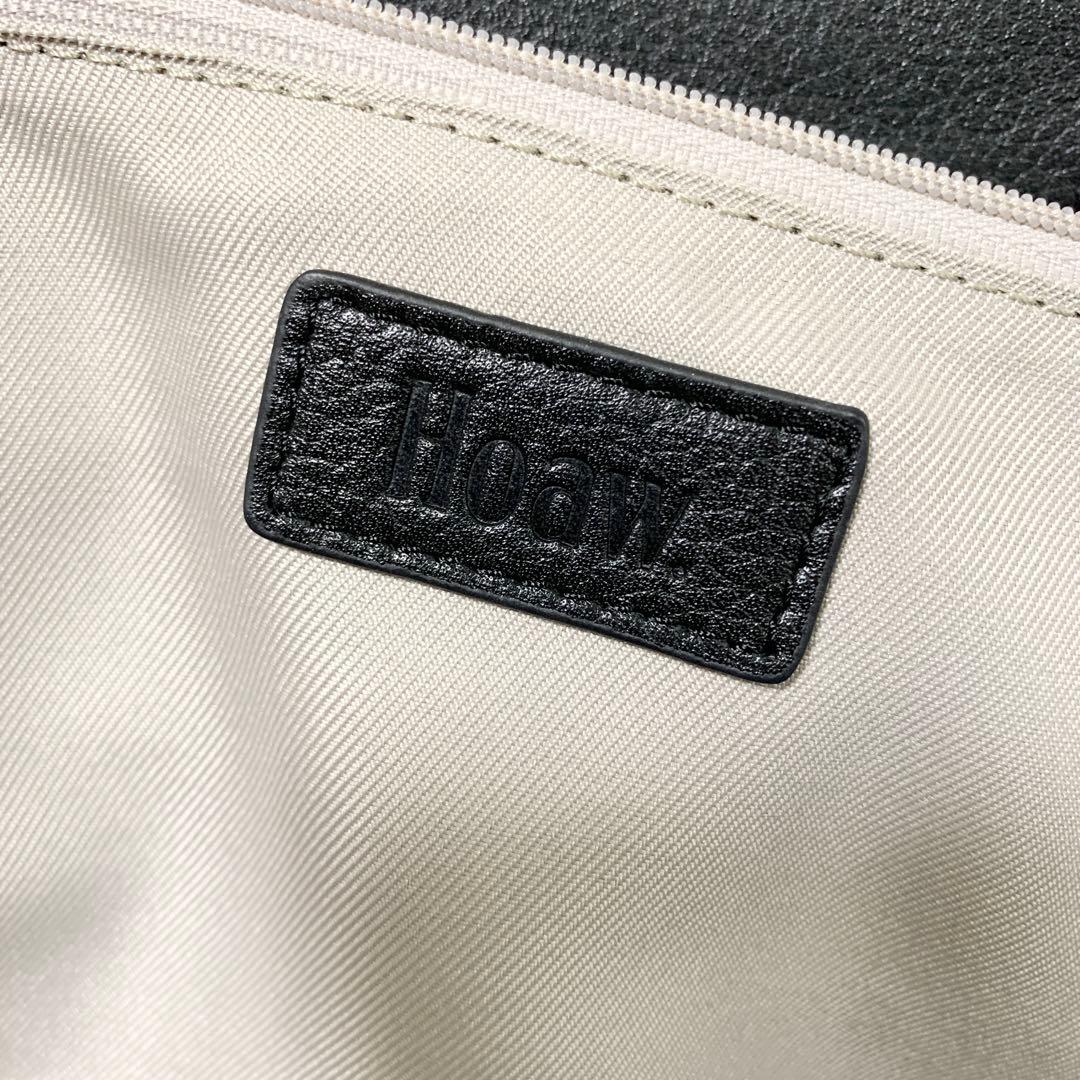 【美品】ウィムガゼット　Hoaw.ミニボストンバッグ　チャーム　底鋲　カウレザー