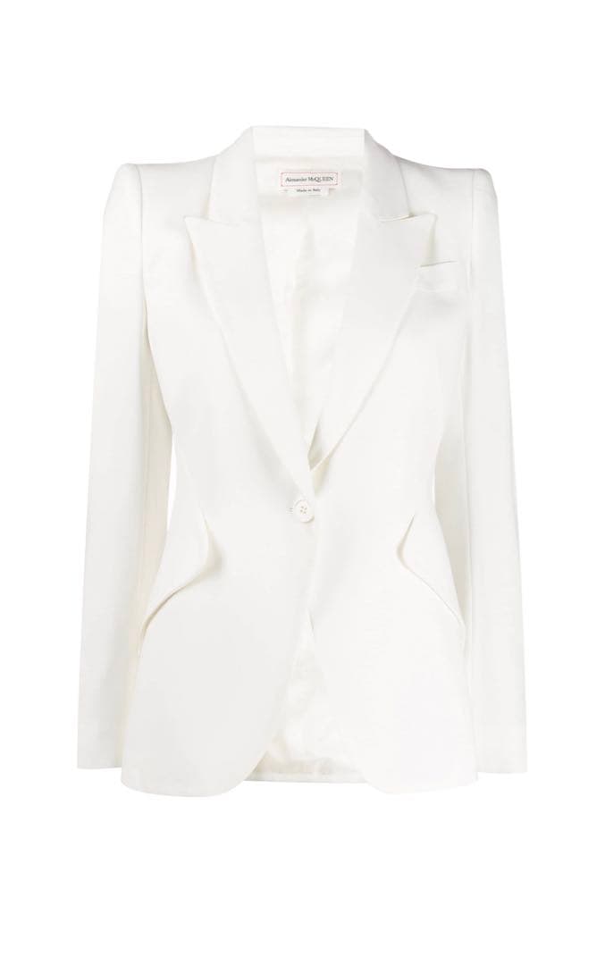 Alexander McQueen パワーショルダージャケット　ホワイト　40
