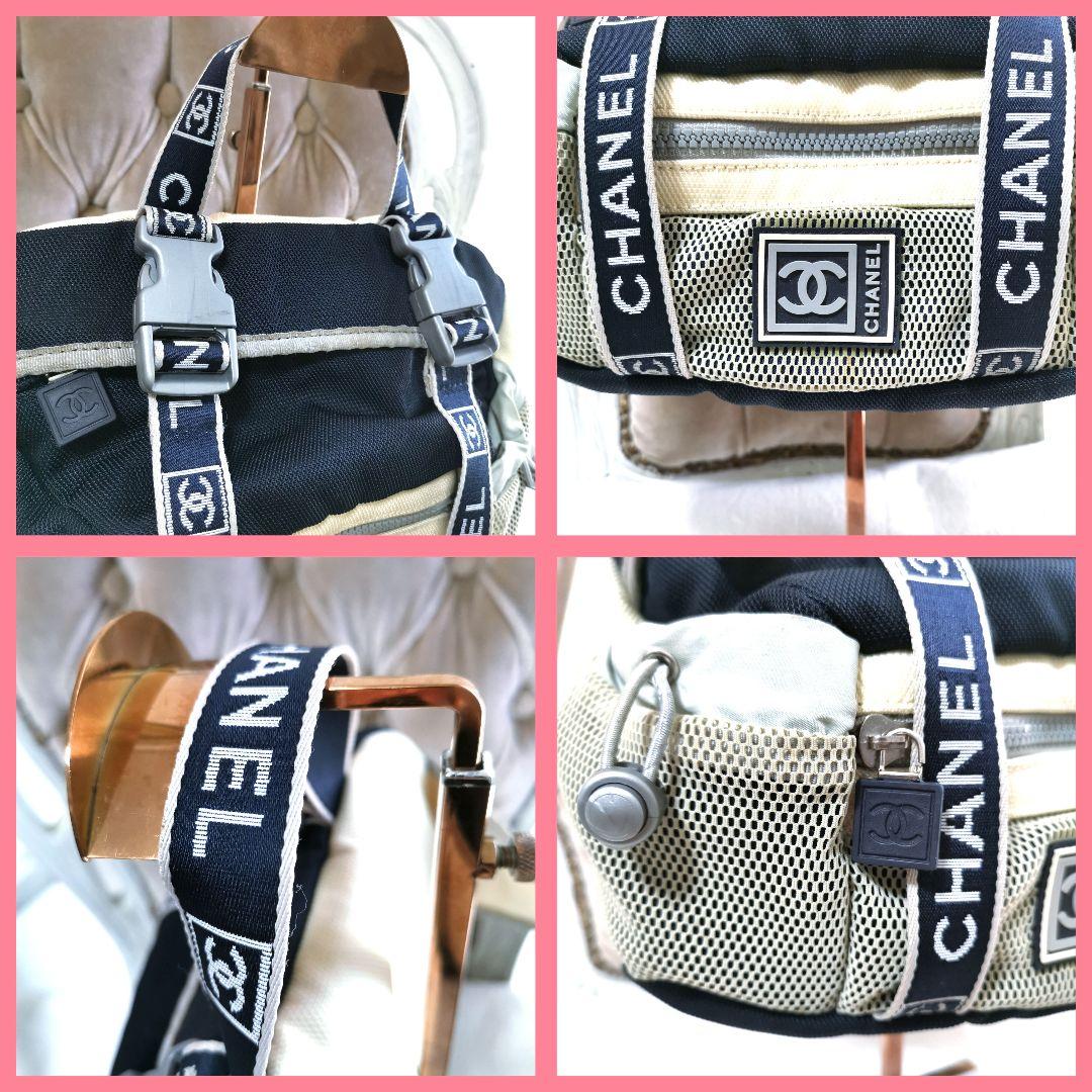【良品】シャネルCHANELスポーツライン ココマーク ボディバッグ