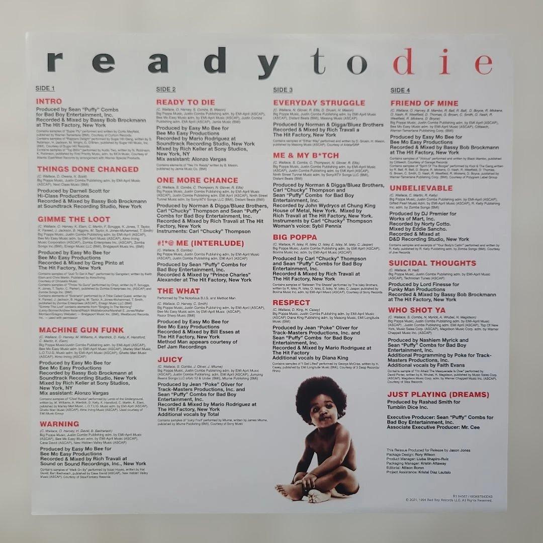 ★ＥＵ盤２ＬP★『READY TO DIE』THE NOTORIOUS BIG