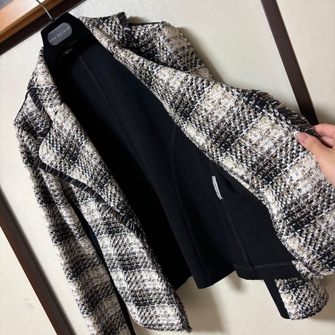 美品❣️ 3万❣️ リナシメント　秋色　ツイードジャケット　M 9〜11号　黒