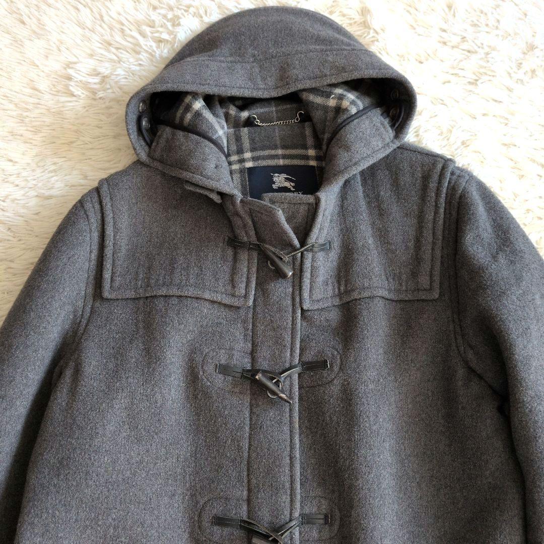 BURBERRY LONDON メンズ ノバチェック ダッフルコート グレー