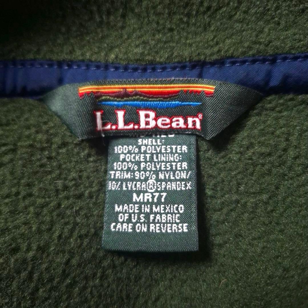 00s MEXICO製 L.L.Beanエルエルビーン フリースベスト グリーン
