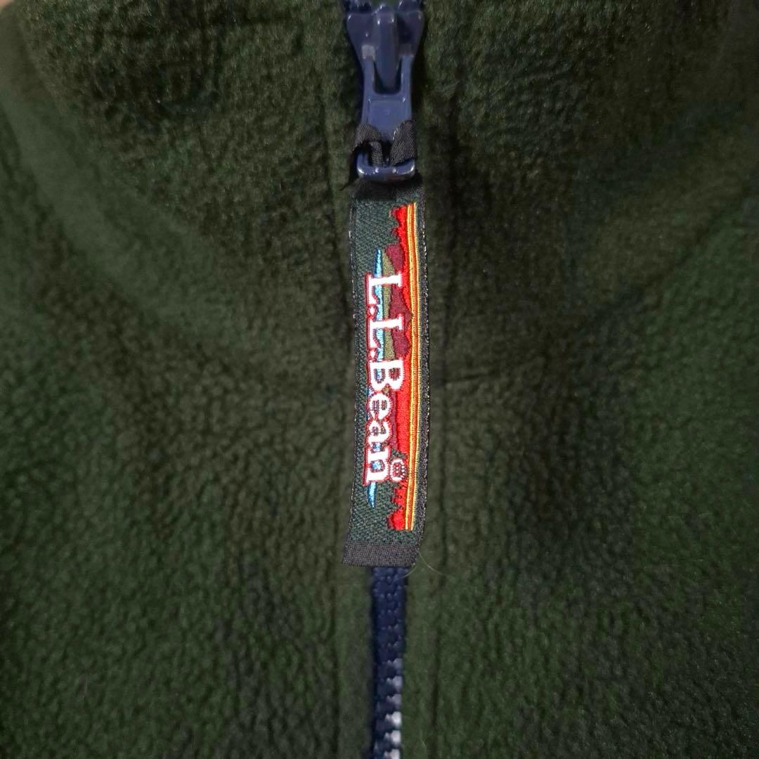 00s MEXICO製 L.L.Beanエルエルビーン フリースベスト グリーン
