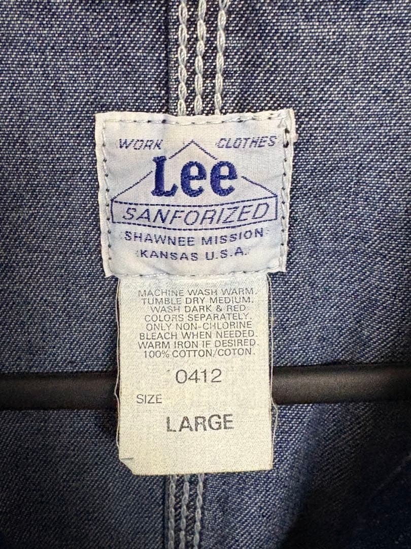 Lee デニムカバーオール　 0412 濃紺　ワークジャケット 91-j