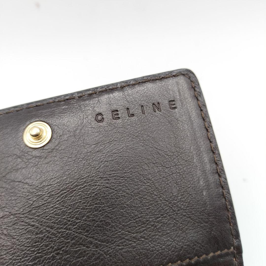 セリーヌ　名刺入れ　カードケース　財布　マダカム柄　ブラウン