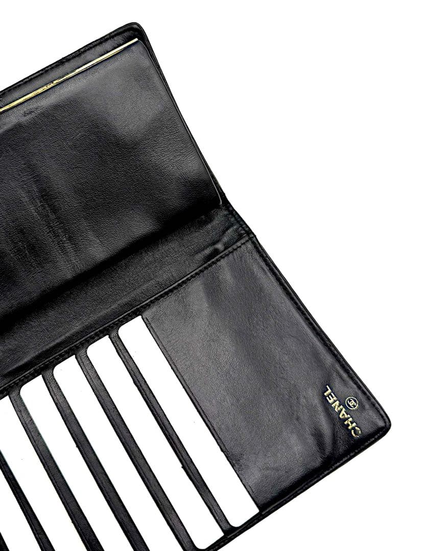 CHANEL シャネル 長財布 がま口 キャビア