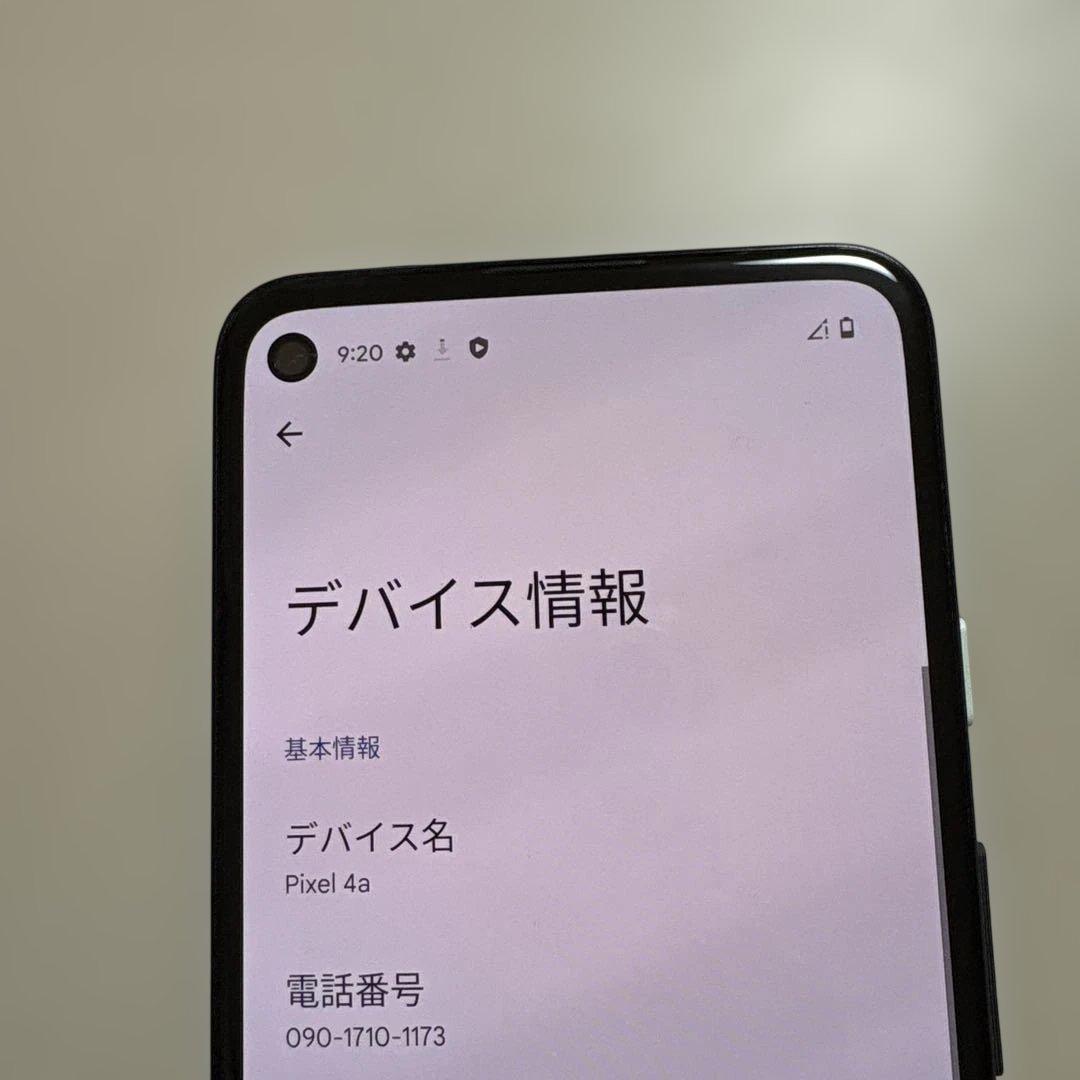 美品　google pixel4a 本体 128GB ブラック