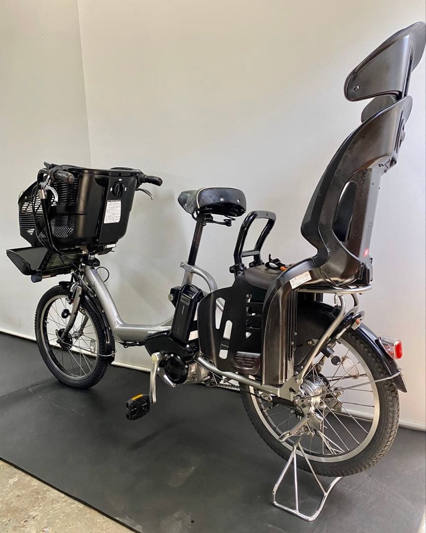 1年保証 ブリヂストン　20インチ　子供乗せ　グレー色　電動アシスト自転車