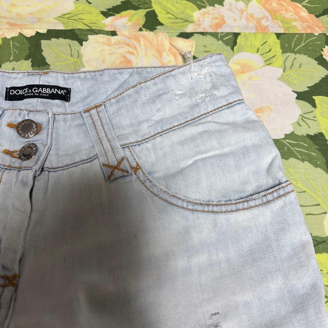 美品【値下げOK】DOLCE & GABBANA ダメージフレアデニム　36