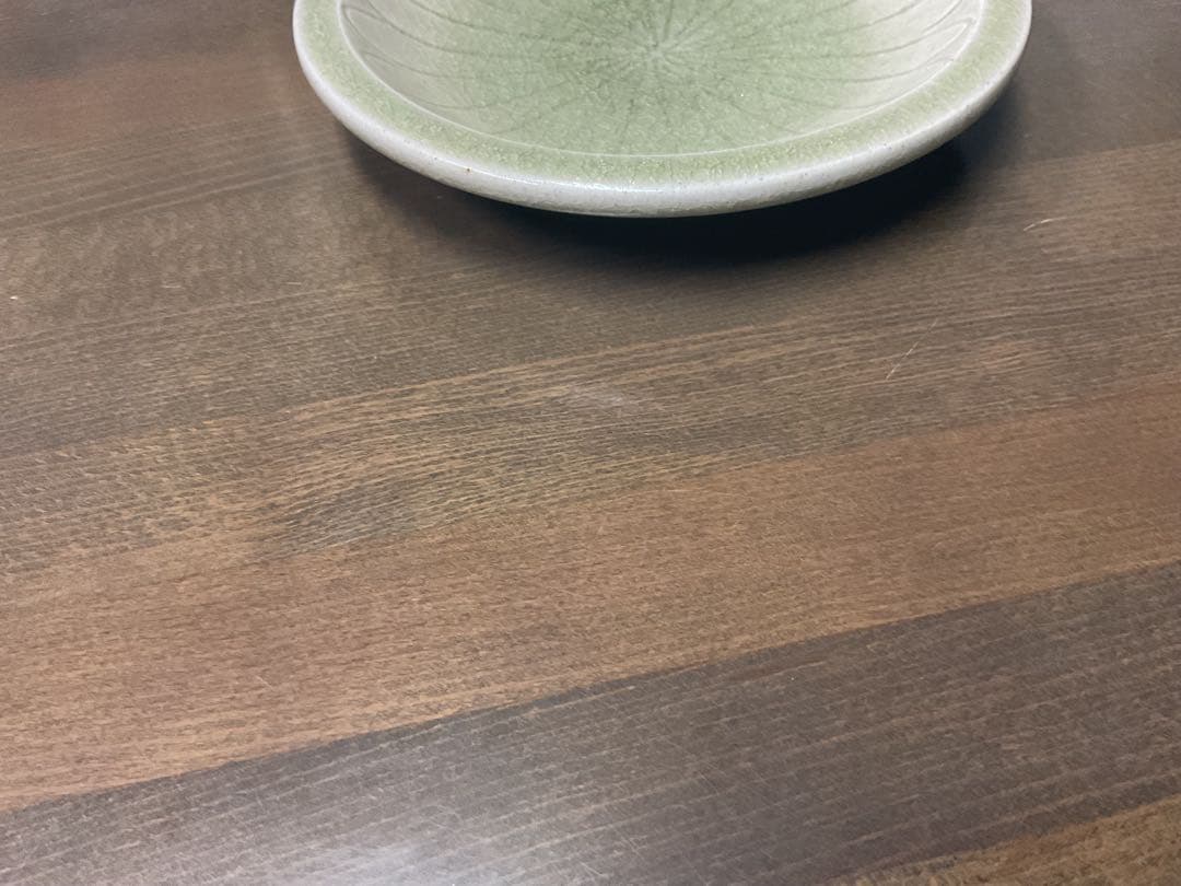 瀬戸本業窯 黄瀬戸菊文皿 水野半次郎 石皿8寸