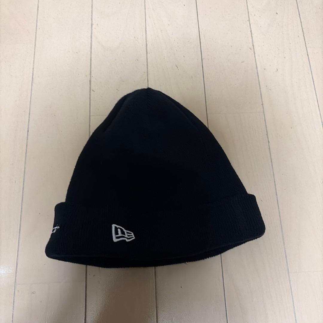 ヨウジヤマモト　New Era 黒 ニット帽 ロゴ入り