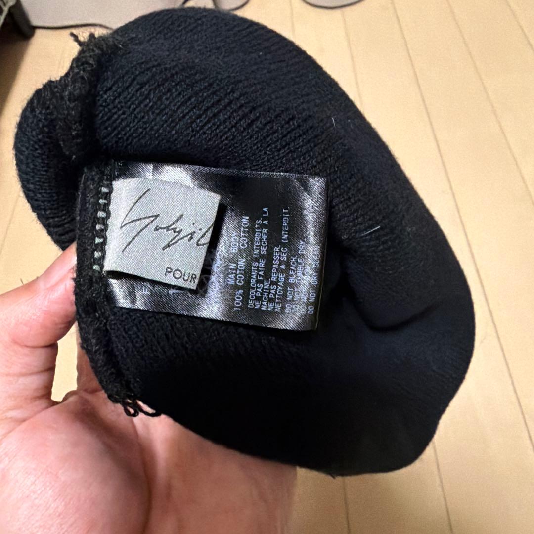 ヨウジヤマモト　New Era 黒 ニット帽 ロゴ入り