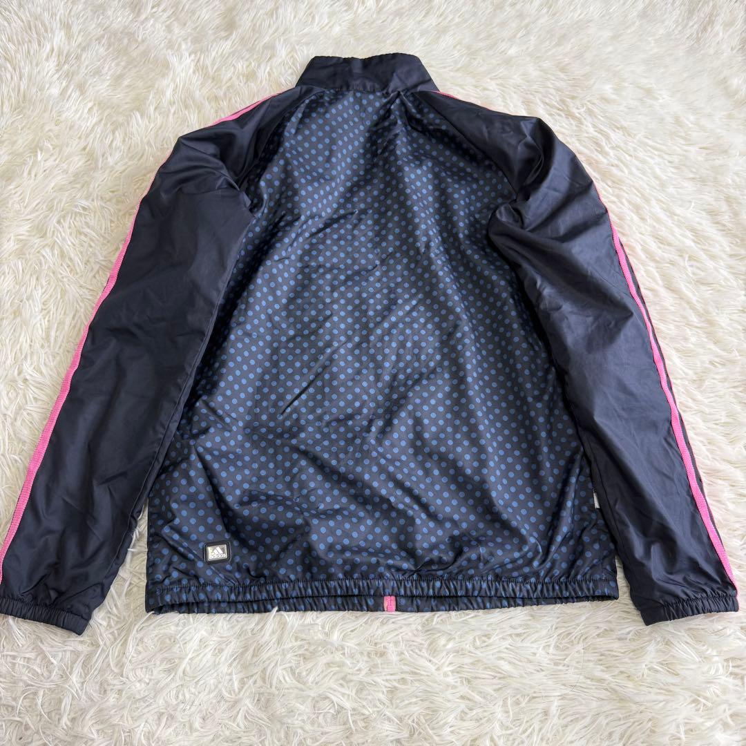 【アディダス】美品 トラックジャケット ネイビー 水玉 ドット M レディース