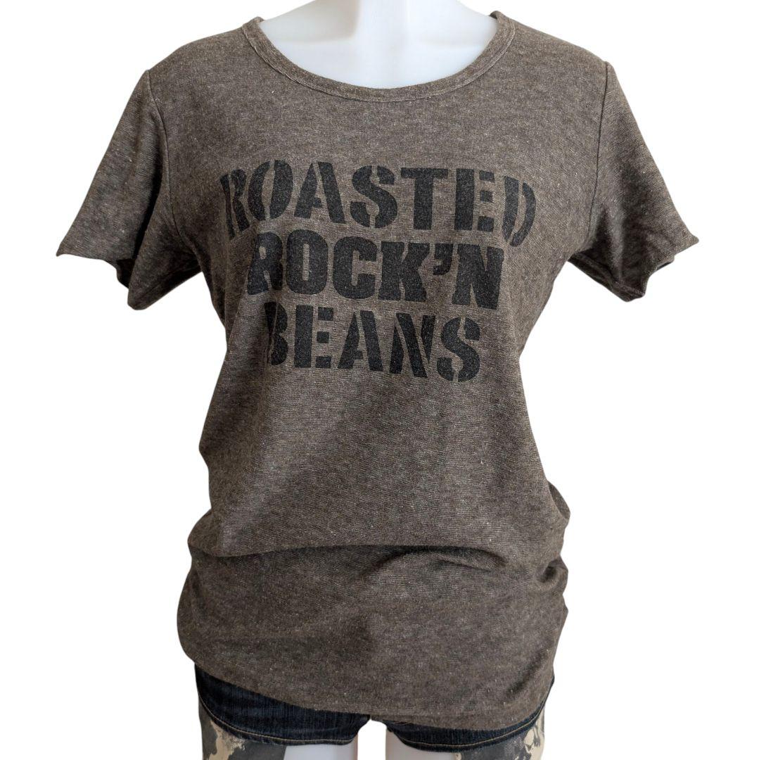 LGB ブラウン Tシャツ ROASTED ROCK'N BEANS