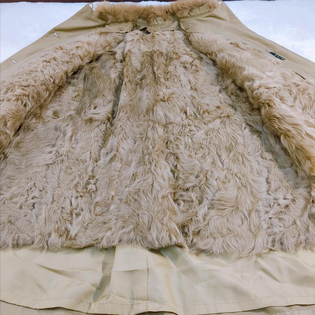 Kanebo Silk ファーカラー ロングコート 絹100% 日本製 Fサイズ