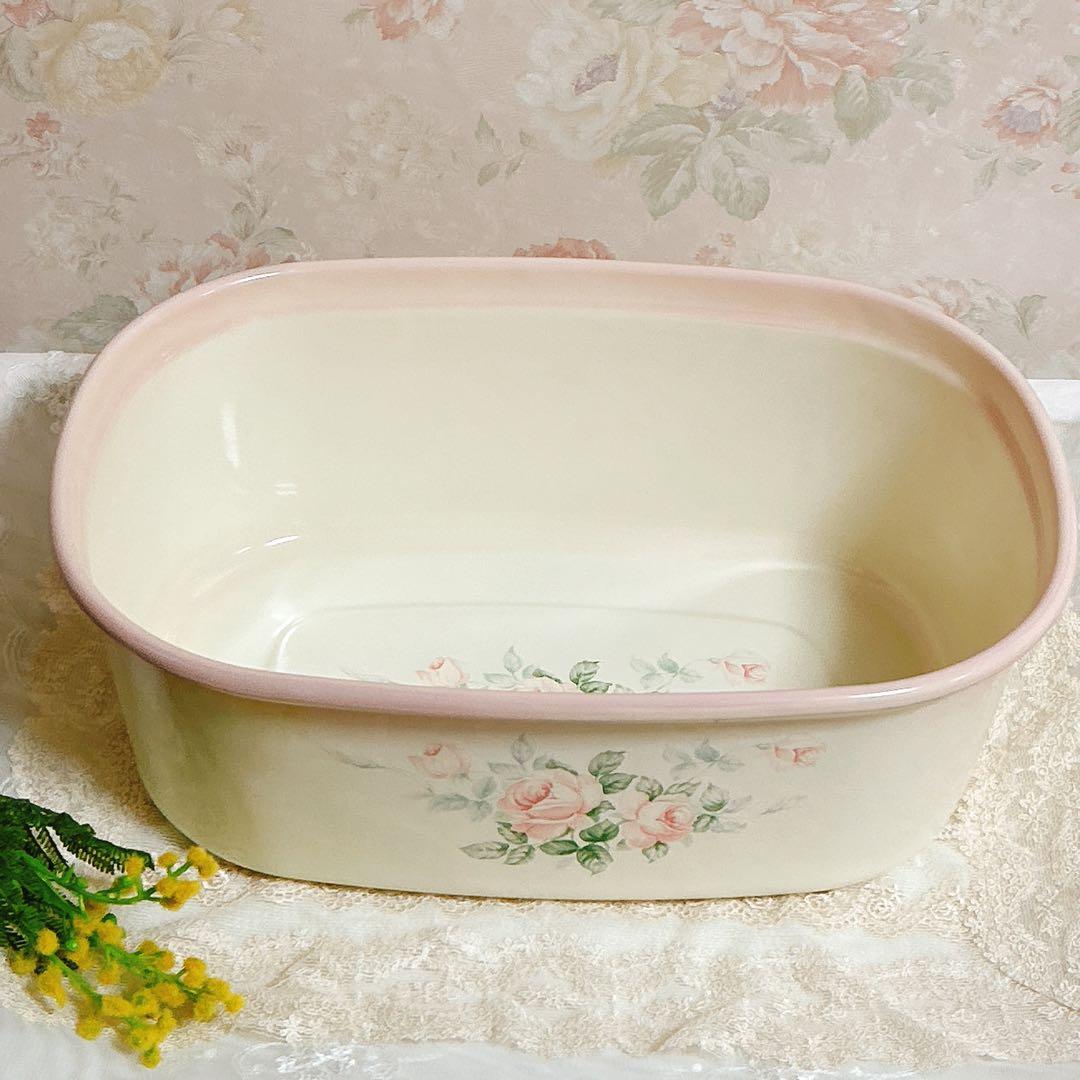 ①箱付新品 琺瑯ウォッシュタブ 洗い桶 プランドパリ/イマン imaneマニー