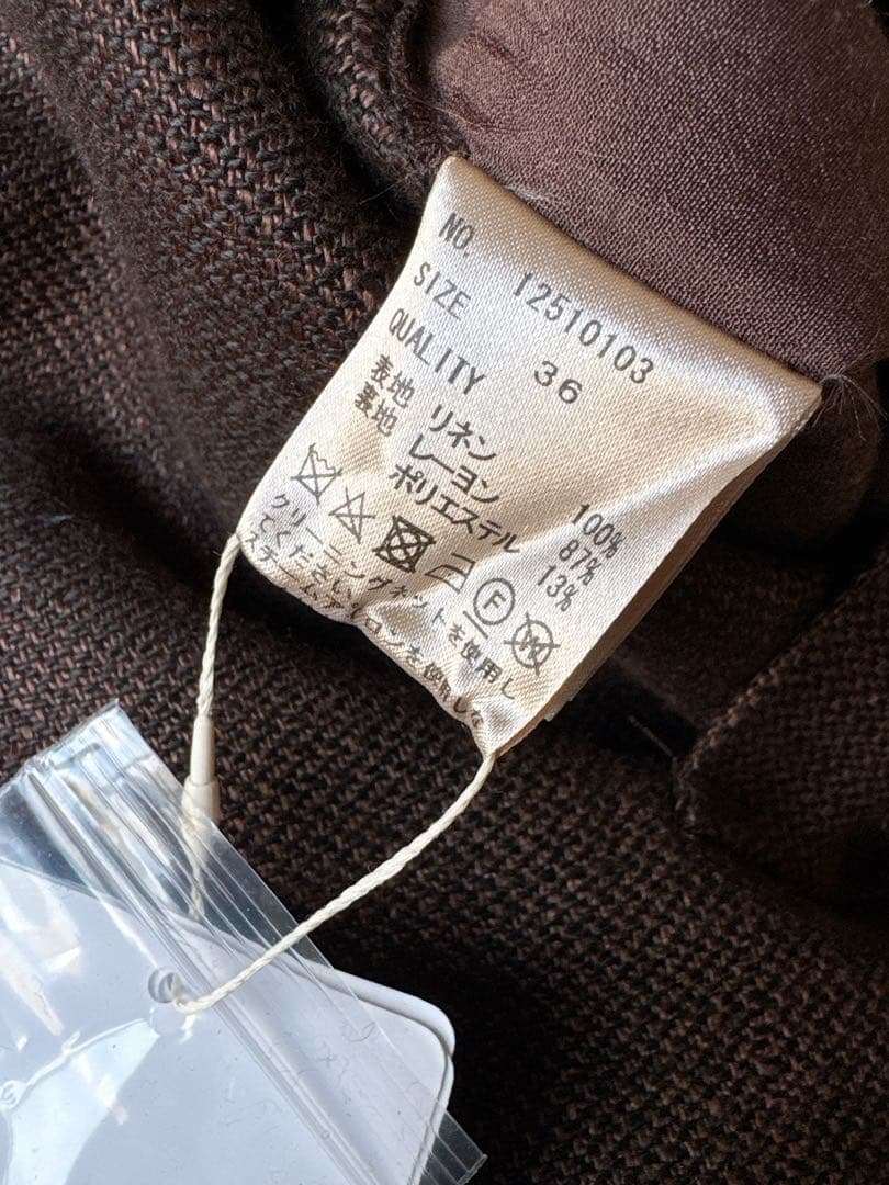 TODAYFUL / Boyfriend Linen Jacket 36 チョコ