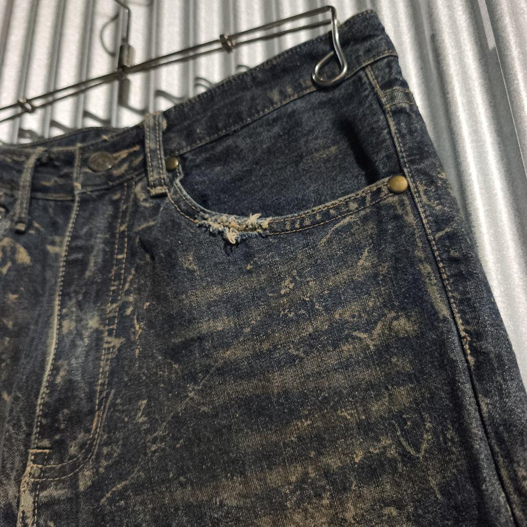 パンツ Y2K archive h.naoto HN+DIE damage denim