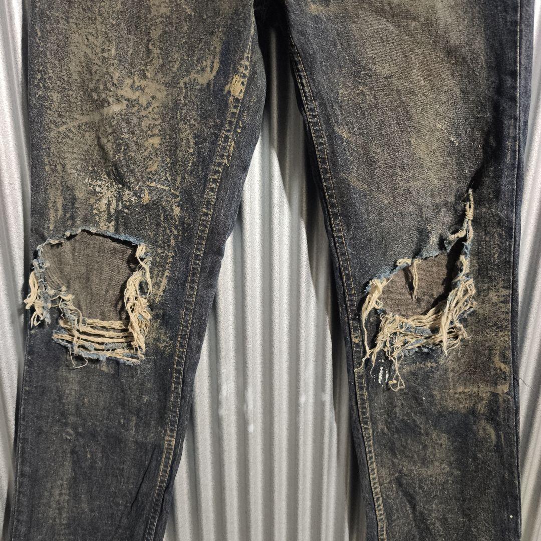 パンツ Y2K archive h.naoto HN+DIE damage denim