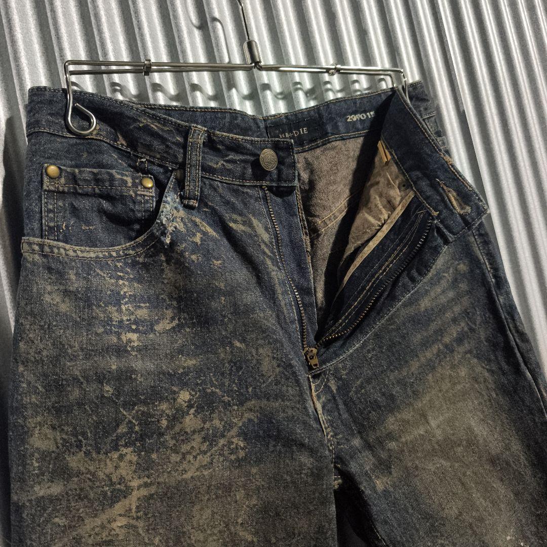 パンツ Y2K archive h.naoto HN+DIE damage denim