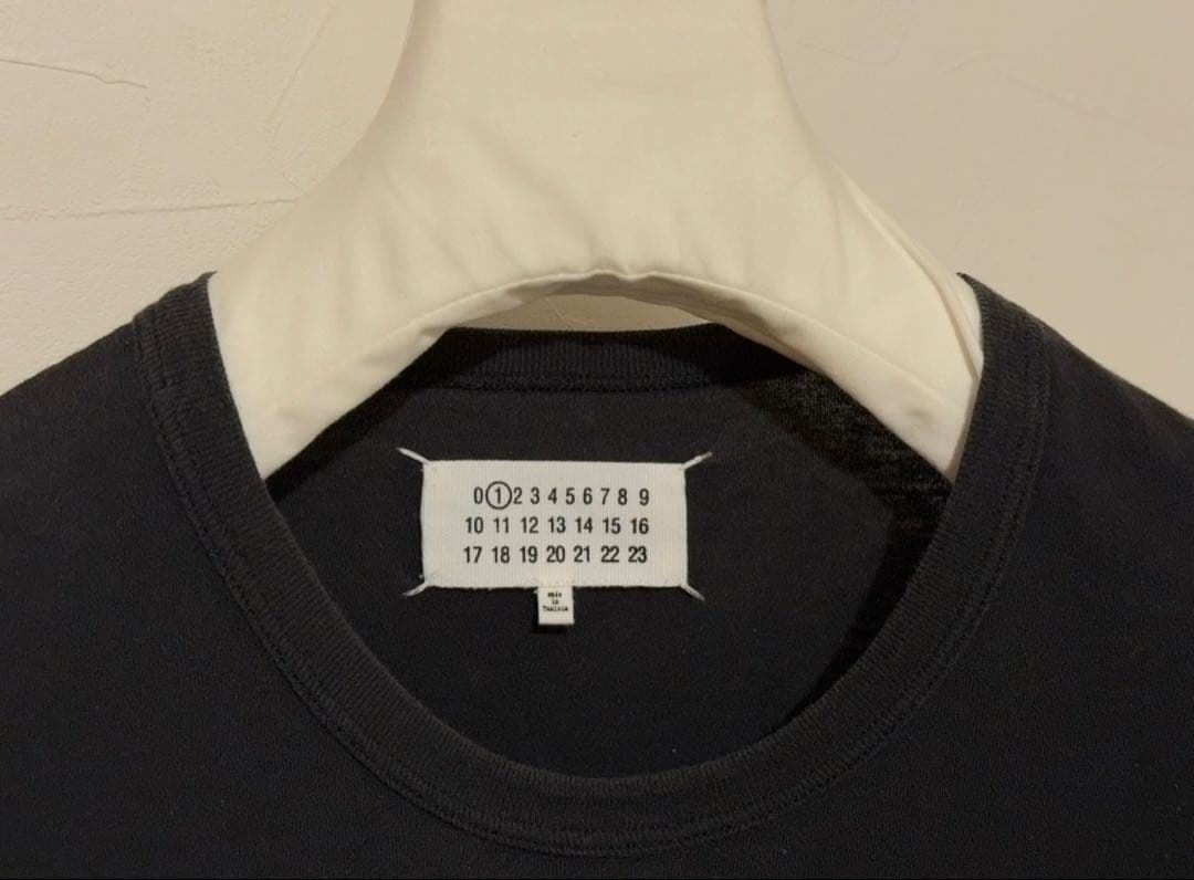 メゾンマルジェラ ブラック プリント Tシャツ Sサイズ
