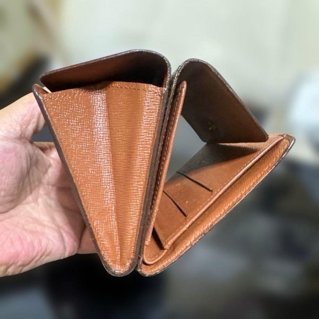 13☆良品☆シンメトリーType ♪モノグラム Wホック折財布