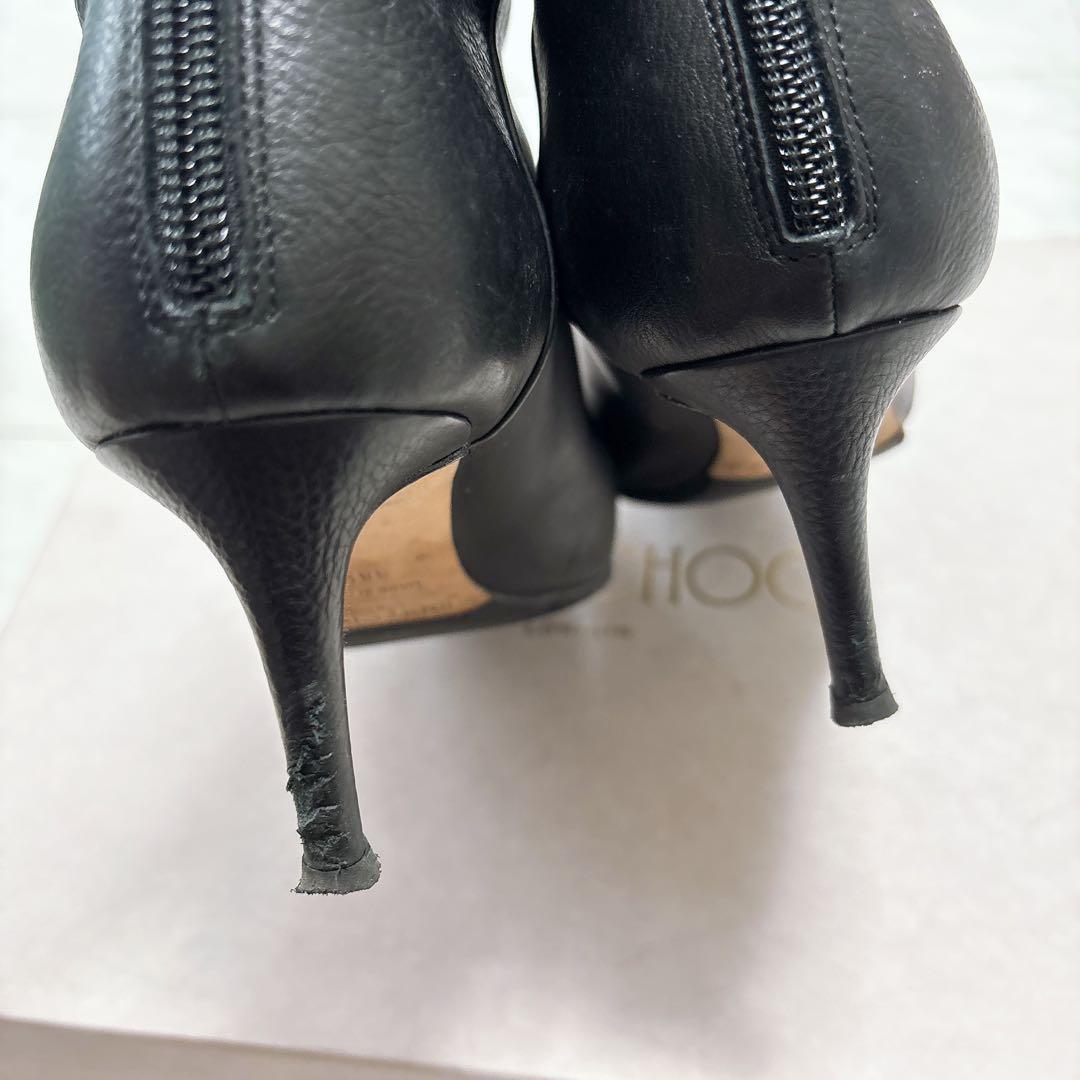 定価13万円 JIMMY CHOO レザーショートブーツ 24.5cm