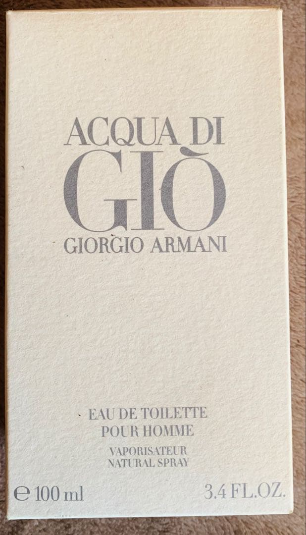 香水(男性用) Acqua di Gio 100ml Pour Homme