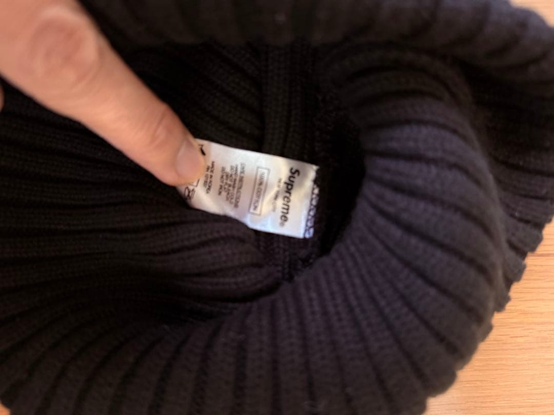 【極美品‼︎】Supreme 黒 ニット帽 リブ編み　JSB岩ちゃん登坂広臣