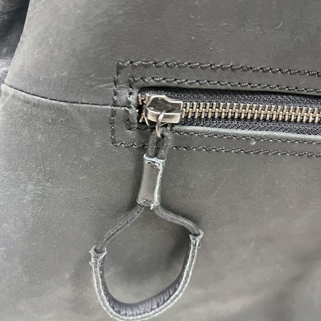m*-DIESEL ボストンバッグ 2WAY レザー 牛革 内側ストライプ