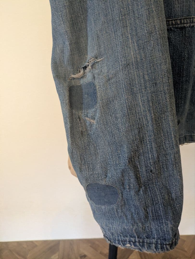 40's us navyショールカラー カバーオール ヘチマ襟 B