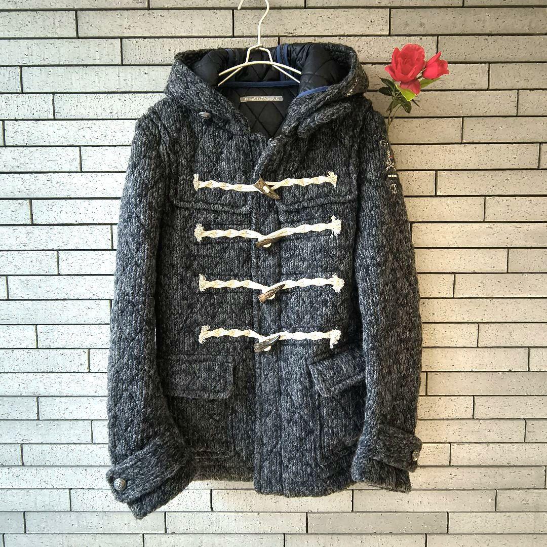 ♠【フランシストモークス】✨美品　ウールダッフルコート　グレーミックス　XL