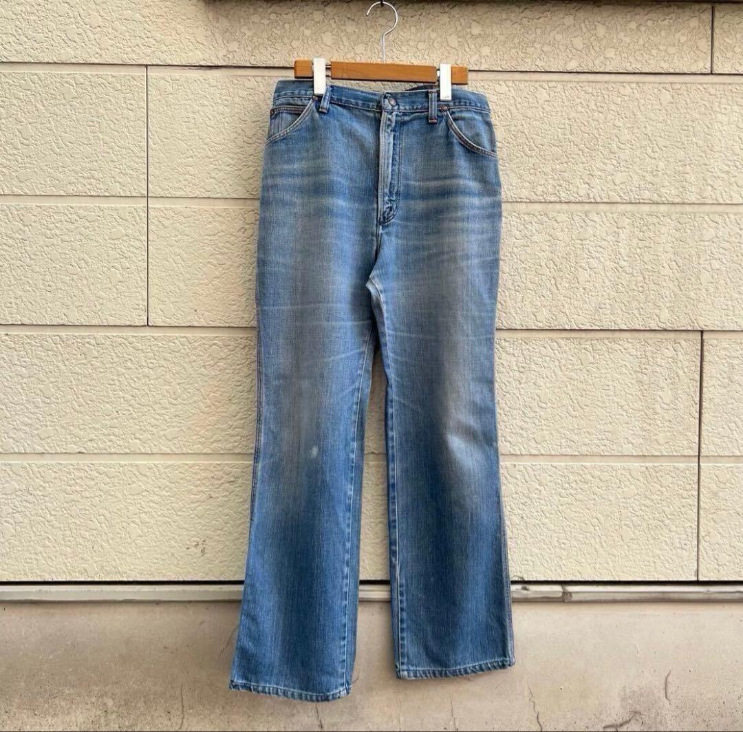 60s 70s USA古着 ラングラー デニムパンツ ヒゲ vintage